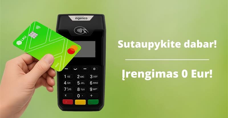 Mokėjimo kortelė, mokėjimo kortelių skaitytuvas, sutaupykite